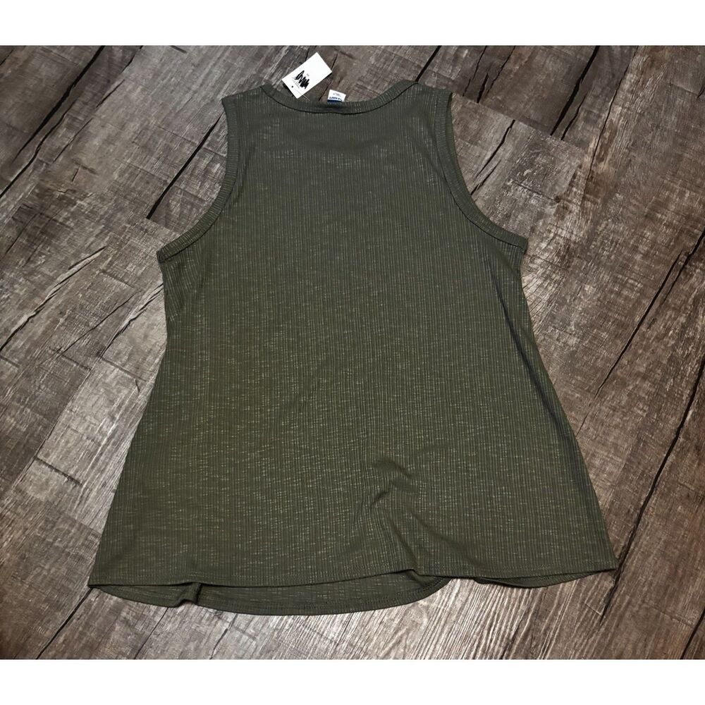 NWT Old Navy Womens XS Olive Green Ribbed‎ Tank Top Sleeveless Casual Basic